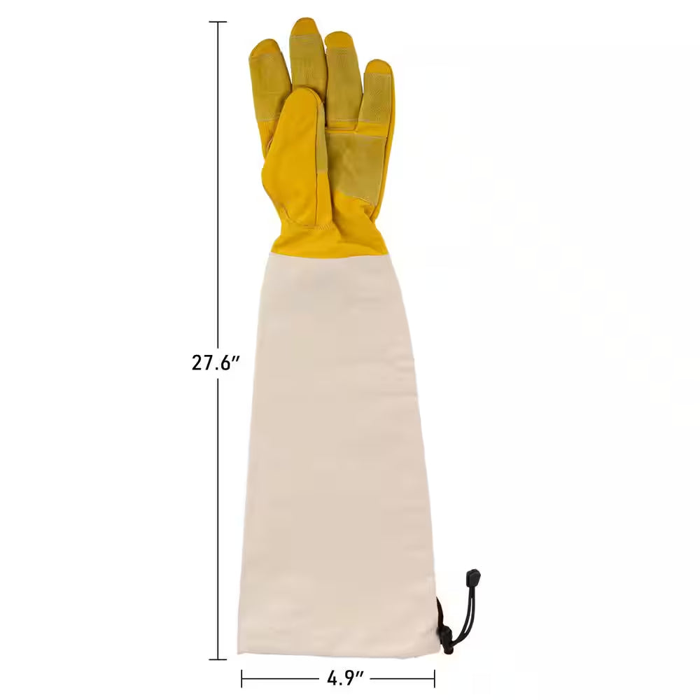 Professional Extended Length Gardening Gloves - Large Size