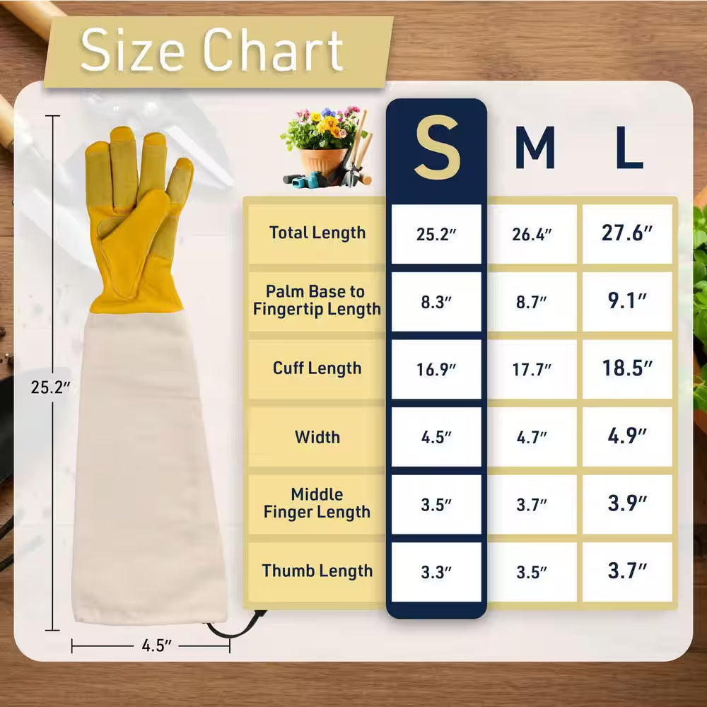Long Gardening Gloves for Petite Hands - Professional Quality