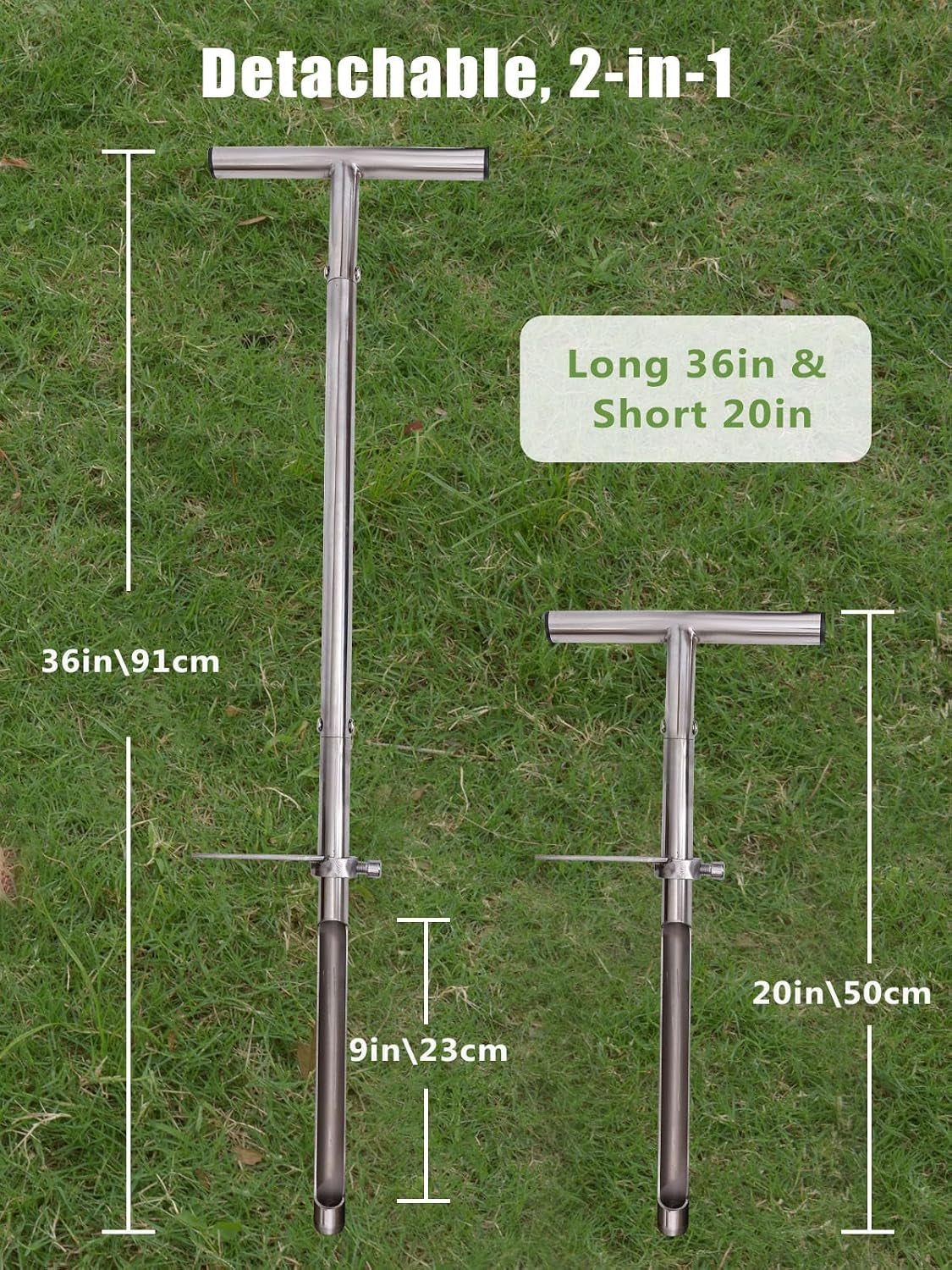 36-Inch Stainless Steel Soil Probe for Garden Sampling and Testing