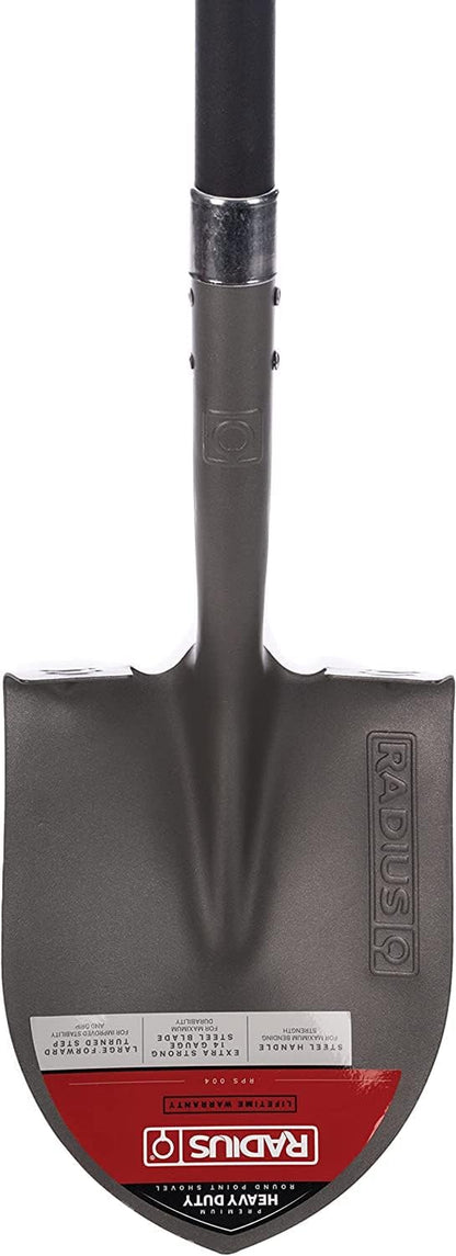 58-Inch Round Point Digging Shovel with Fiberglass Handle