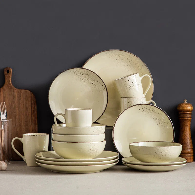 Aagman Dinnerware Set for Four Persons