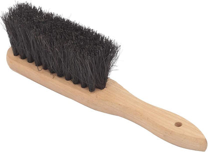 Natural Wood and Coco Bristle Hearth Tool Set for Firepit Maintenance - Fireplace Shovel and Brush Combination