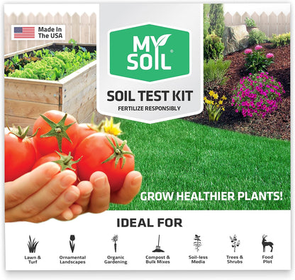Myosoil Soil Test Kit: Comprehensive Nutrient and pH Analysis with Customized Recommendations for Optimal Lawn and Garden Health