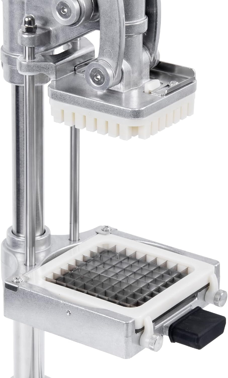 2-In-1 Commercial Manual Juicer & French Fry Cutter, Heavy Duty Cast Aluminum Citrus Press and Vegetable Chopper with 1/4", 3/8" & 1/2" Stainless Steel Blades for Potato, Orange & Lemon