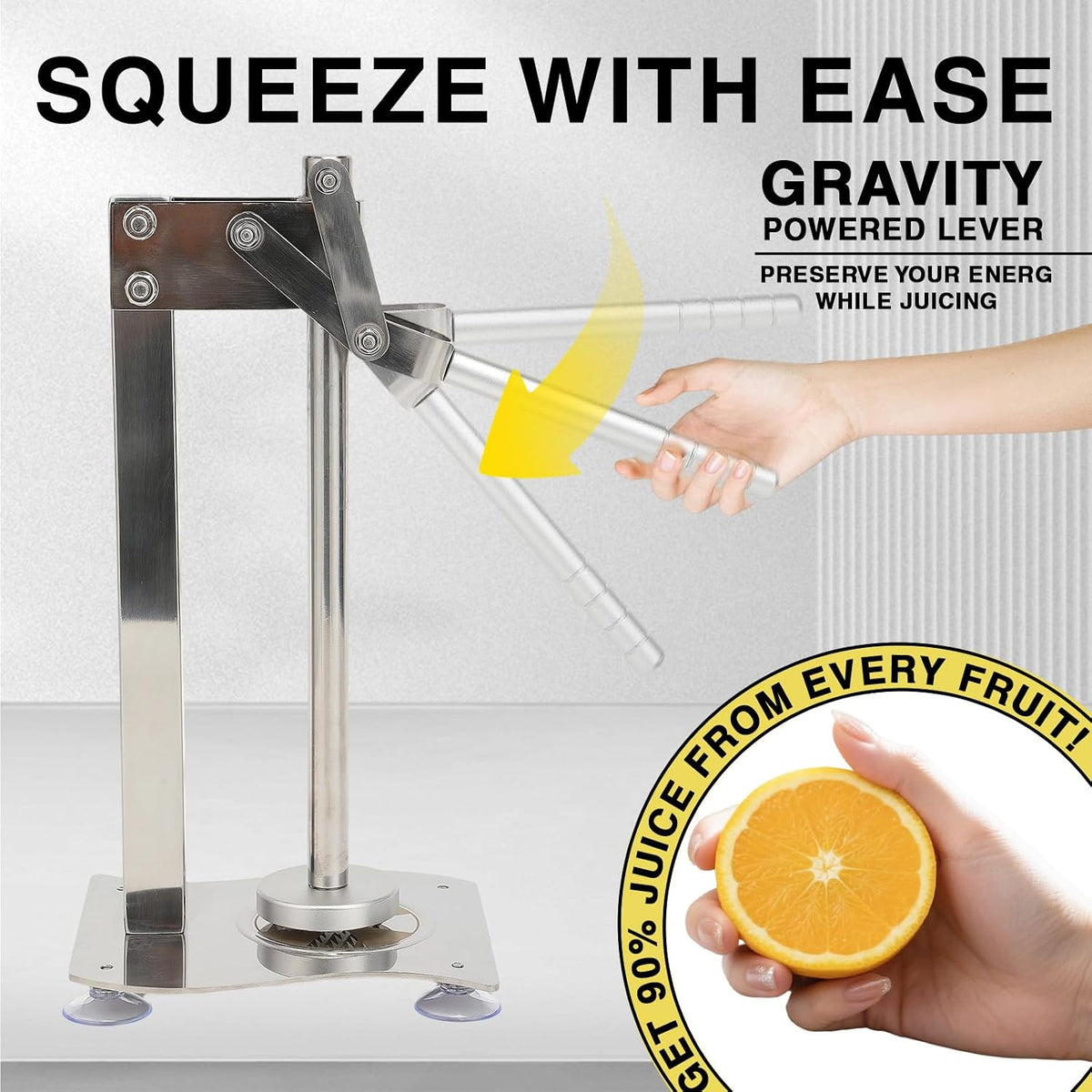 Citrus Juicer and Muddler Set with Stainless Steel Cup for Lemonade and Fruit Preparation