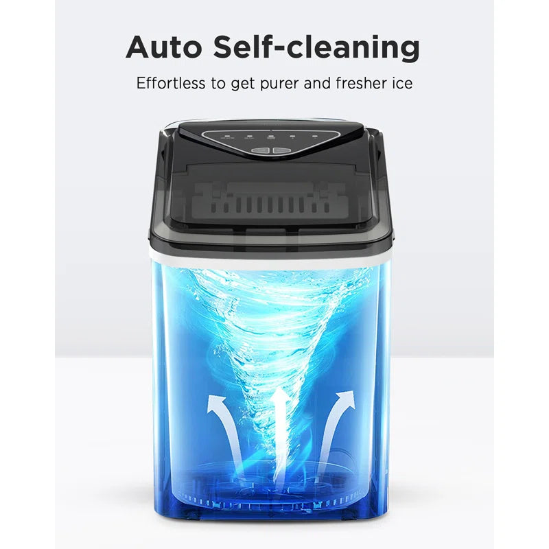 26 lb Capacity Countertop Ice Maker with Self-Cleaning Function