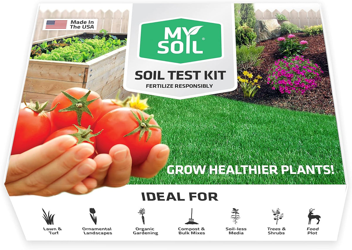 Myosoil Soil Test Kit: Comprehensive Nutrient and pH Analysis with Customized Recommendations for Optimal Lawn and Garden Health