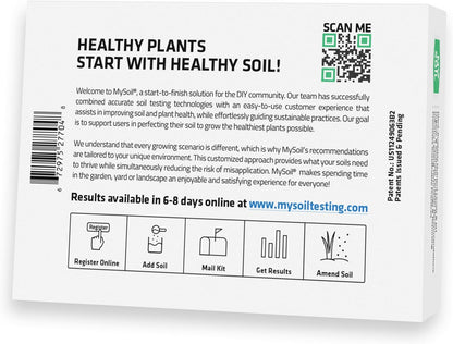 Myosoil Soil Test Kit: Comprehensive Nutrient and pH Analysis with Customized Recommendations for Optimal Lawn and Garden Health