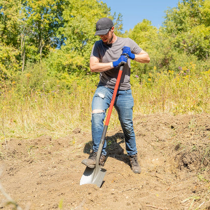 58-Inch Round Point Digging Shovel with Fiberglass Handle