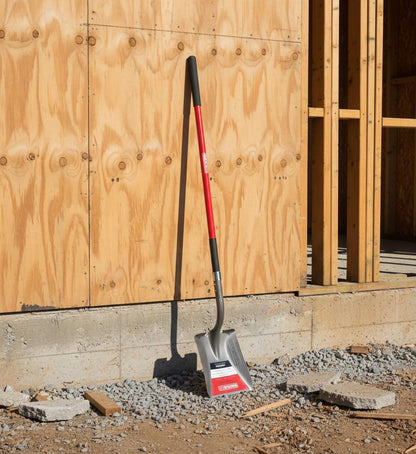 Radius Premium Heavy-Duty Steel Square Point Shovel with 58-Inch Ergonomic Handle