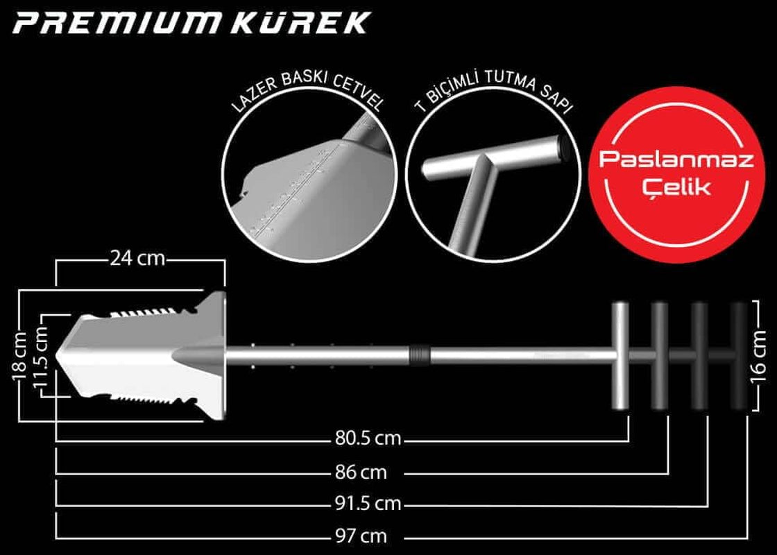 Nokta Premium Stainless Steel Shovel