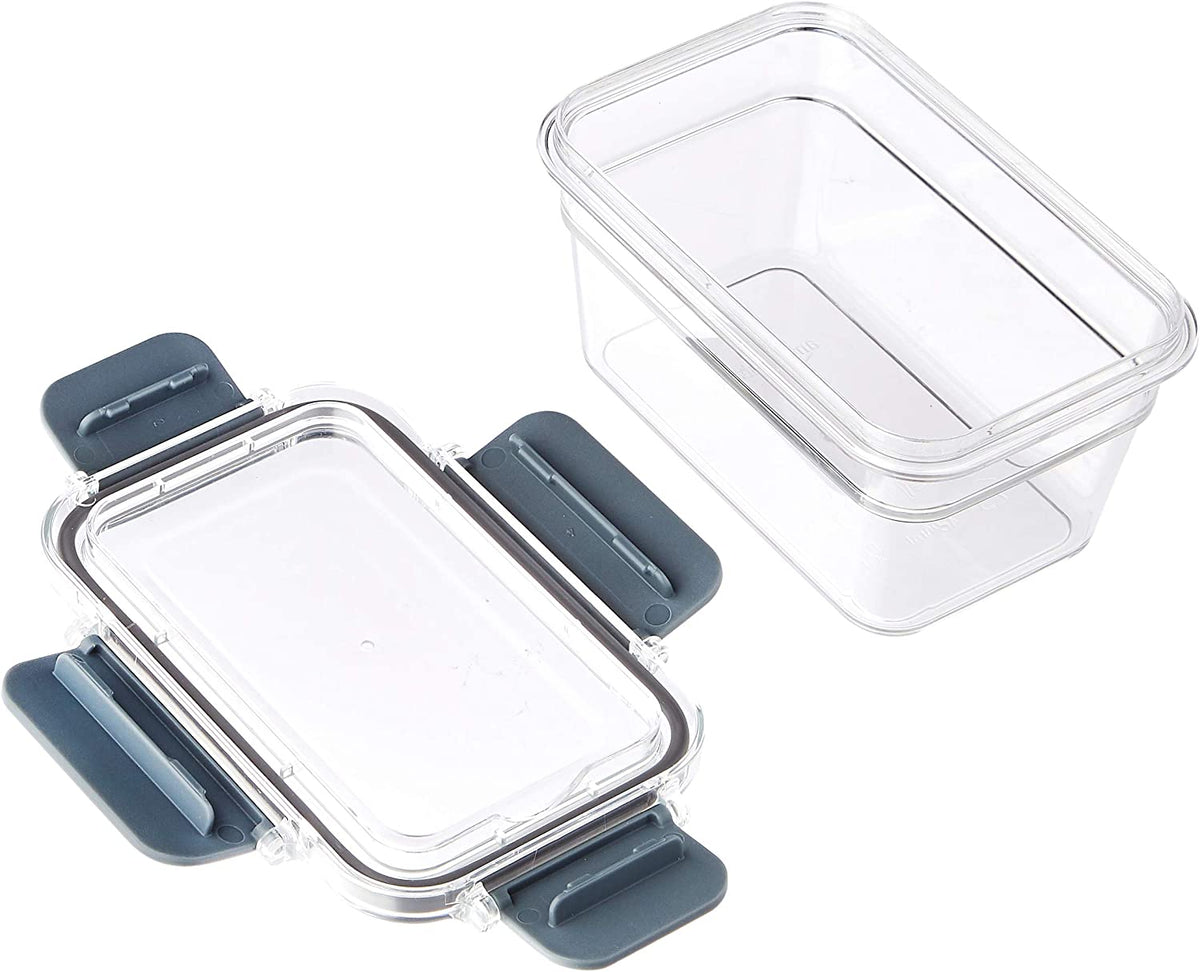Tritan Plastic Food Storage Container Set with Airtight Locking Lids, 22-Piece Set, Clear, 11 Containers
