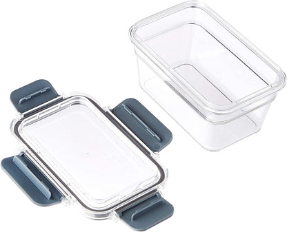 Tritan Plastic Food Storage Container Set with Airtight Locking Lids, 22-Piece Set, Clear, 11 Containers