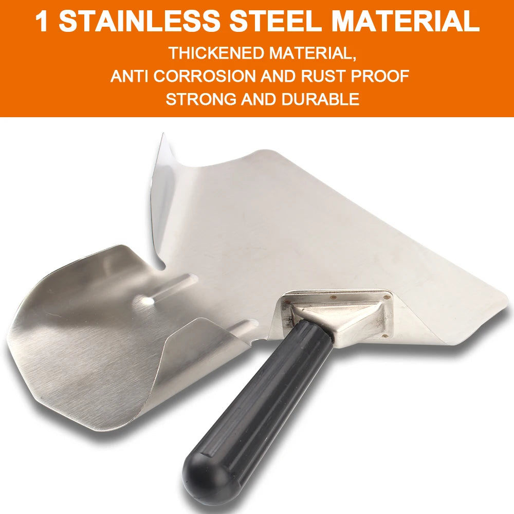 Professional Stainless Steel Baking Tool and Serving Shovel for Popcorn, Hamburgers, and French Fries