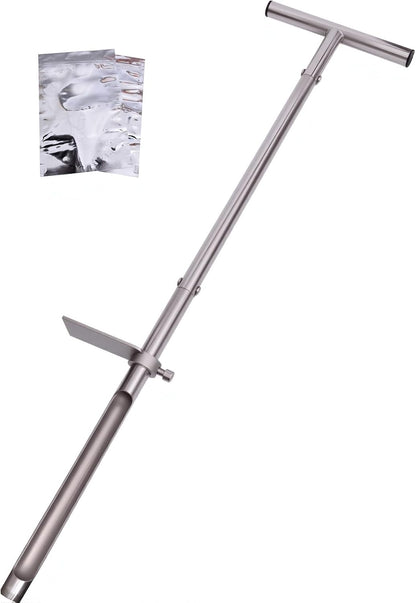 36-Inch Stainless Steel Soil Probe for Garden Sampling and Testing