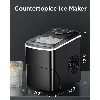 26 lb Capacity Countertop Ice Maker with Self-Cleaning Function