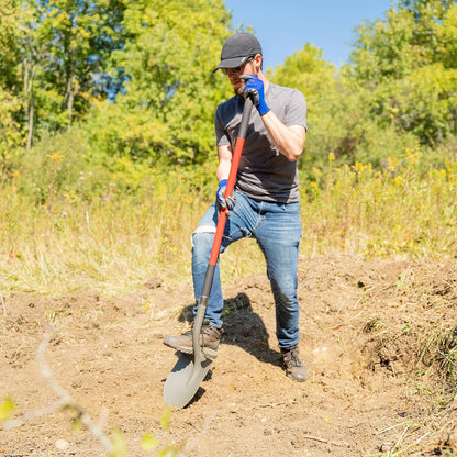 58-Inch Round Point Digging Shovel with Fiberglass Handle