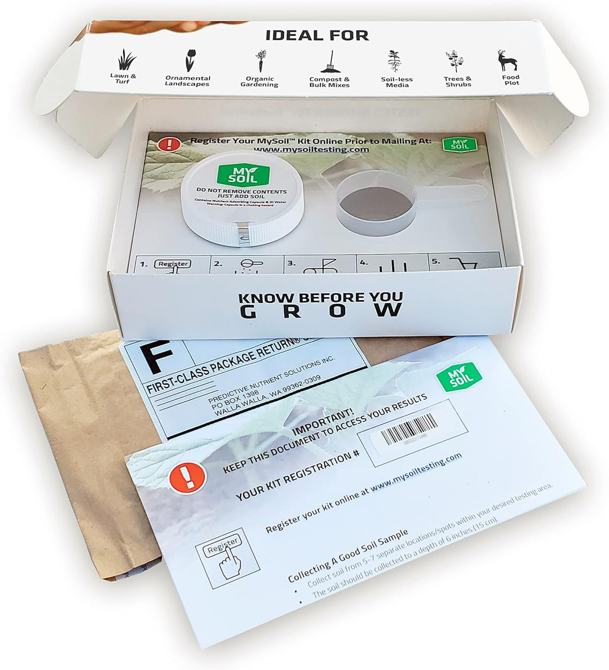 Myosoil Soil Test Kit: Comprehensive Nutrient and pH Analysis with Customized Recommendations for Optimal Lawn and Garden Health