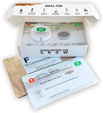 Myosoil Soil Test Kit: Comprehensive Nutrient and pH Analysis with Customized Recommendations for Optimal Lawn and Garden Health