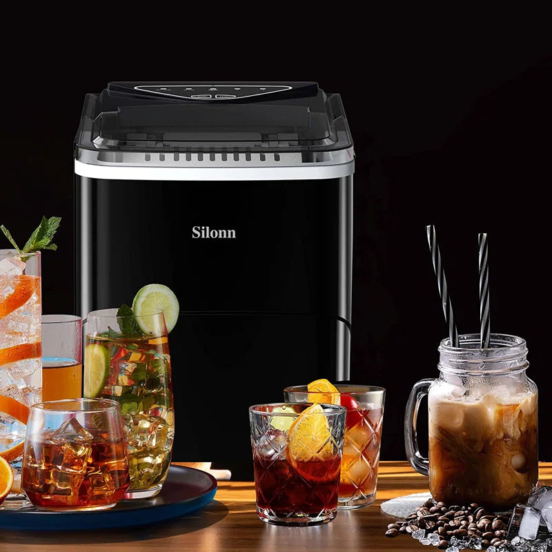 26 lb Capacity Countertop Ice Maker with Self-Cleaning Function
