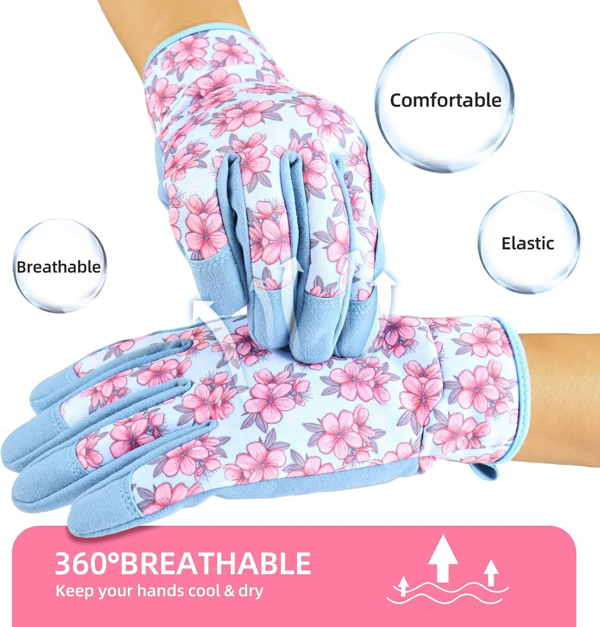Premium Gardening Gloves with Flexible and Breathable Design, Perfect Gift for Women, Machine Washable