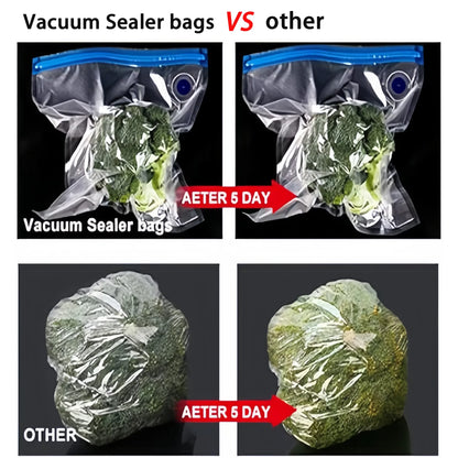 Portable Rechargeable Food Vacuum Sealer with 30 Reusable Bags - High-Quality Handheld Solution for Freshness