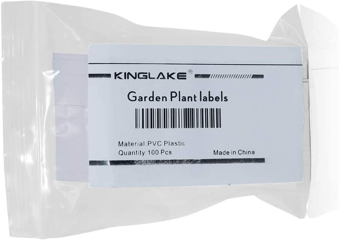 100-Pack 4-Inch White Plastic Garden Plant Labels and Nursery Stake Markers