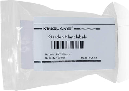 100-Pack 4-Inch White Plastic Garden Plant Labels and Nursery Stake Markers