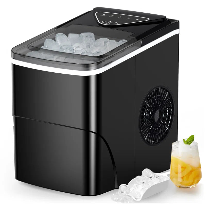 26 lb Capacity Countertop Ice Maker with Self-Cleaning Function