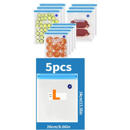 Portable Rechargeable Food Vacuum Sealer with 30 Reusable Bags - High-Quality Handheld Solution for Freshness