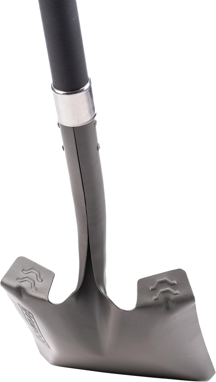 Radius Premium Heavy-Duty Steel Square Point Shovel with 58-Inch Ergonomic Handle