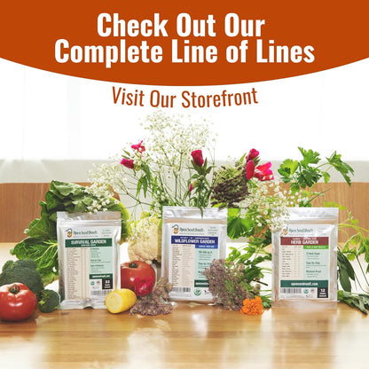 Non-GMO Vegetable and Fruit Seed Collection - 32 Variety Packs with Over 15,000 Seeds