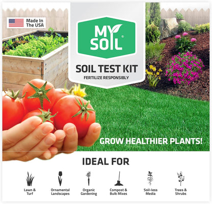 Myosoil Soil Test Kit: Comprehensive Nutrient and pH Analysis with Customized Recommendations for Optimal Lawn and Garden Health