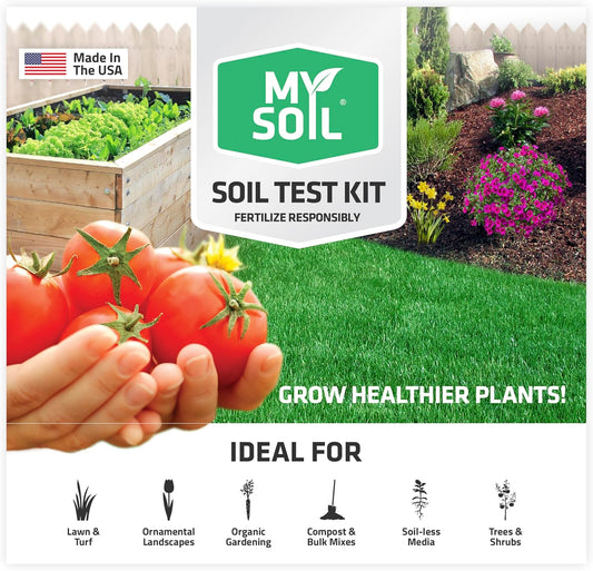 Myosoil Soil Test Kit: Comprehensive Nutrient and pH Analysis with Customized Recommendations for Optimal Lawn and Garden Health