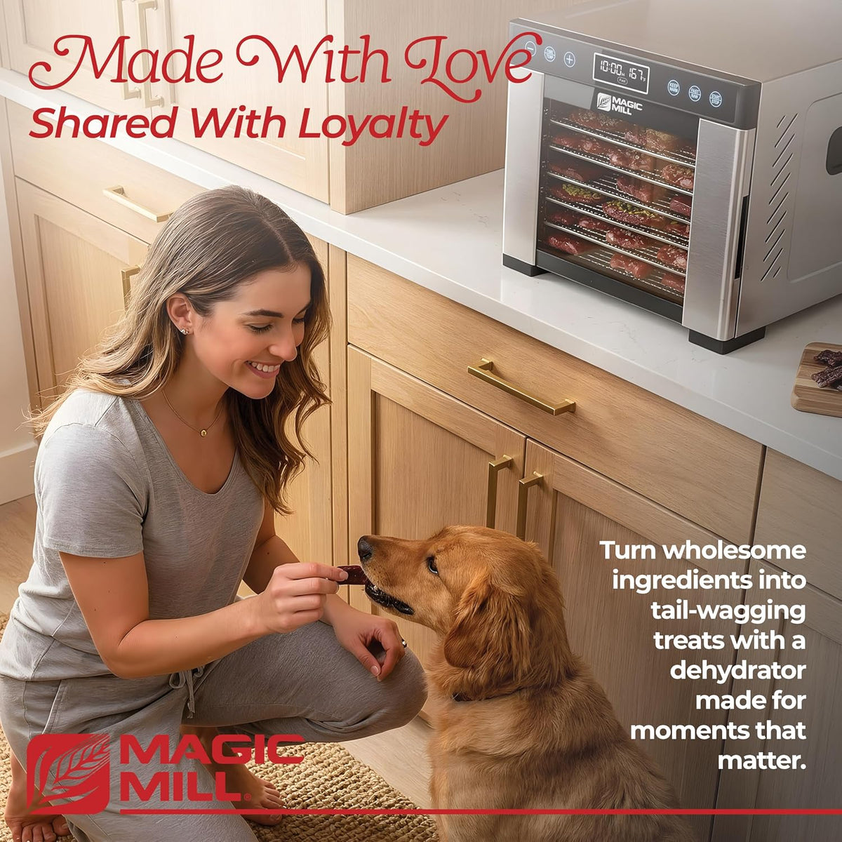 Professional Food Dehydrator with 7 Extra-Large Stainless Steel Trays - Ideal for Jerky, Dog Treats, Herbs, Meat, and Fruits | Features Keep Warm Function, Digital Timer, and Temperature Control | ETL Certified