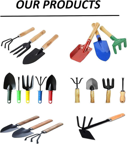 Professional 3-Piece Gardening Tools Set: Hand Cultivator, Small Trowel, and Garden Fork