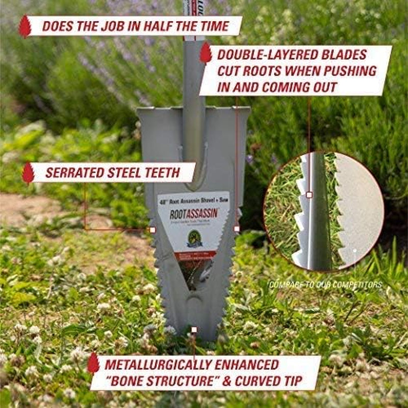 48-Inch Carbon Steel Garden Shovel and Saw Set