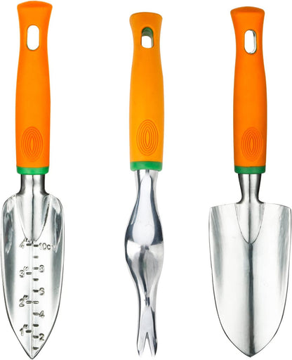 12-Piece Aluminum Garden Tool Set with Canvas Apron and Ergonomic Handles for Heavy-Duty Gardening