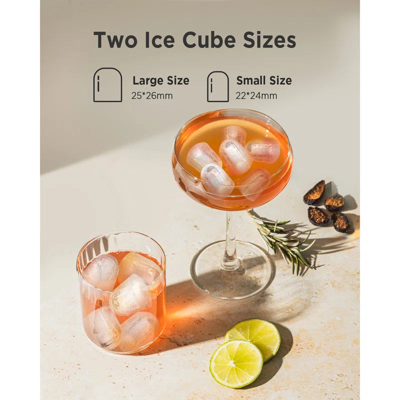 26 lb Capacity Countertop Ice Maker with Self-Cleaning Function