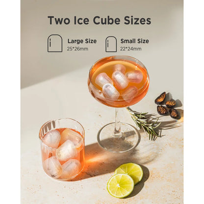 26 lb Capacity Countertop Ice Maker with Self-Cleaning Function