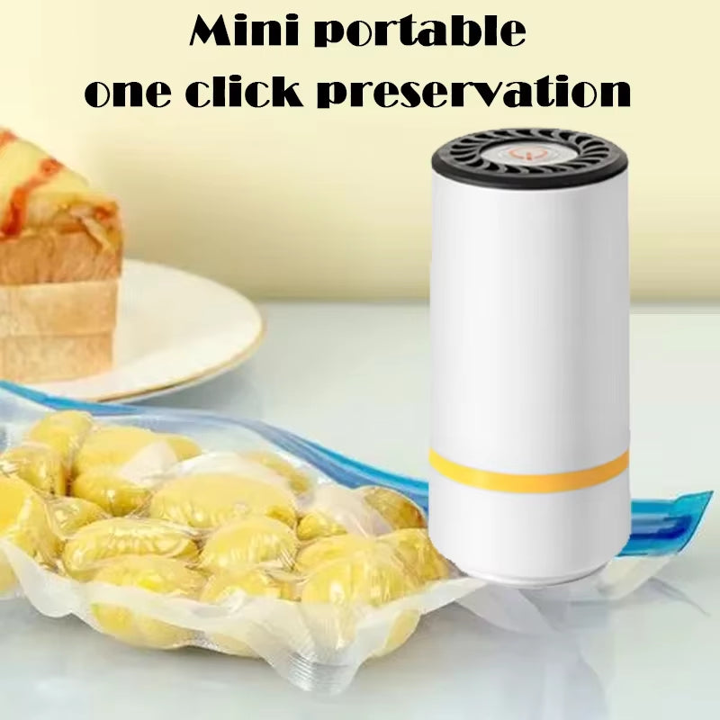 Portable Rechargeable Food Vacuum Sealer with 30 Reusable Bags - High-Quality Handheld Solution for Freshness