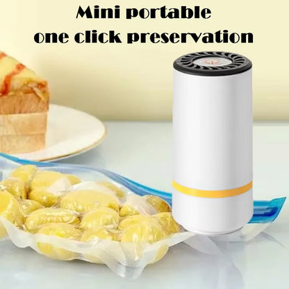 Portable Rechargeable Food Vacuum Sealer with 30 Reusable Bags - High-Quality Handheld Solution for Freshness