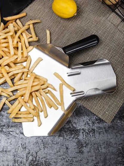 Professional Stainless Steel Baking Tool and Serving Shovel for Popcorn, Hamburgers, and French Fries