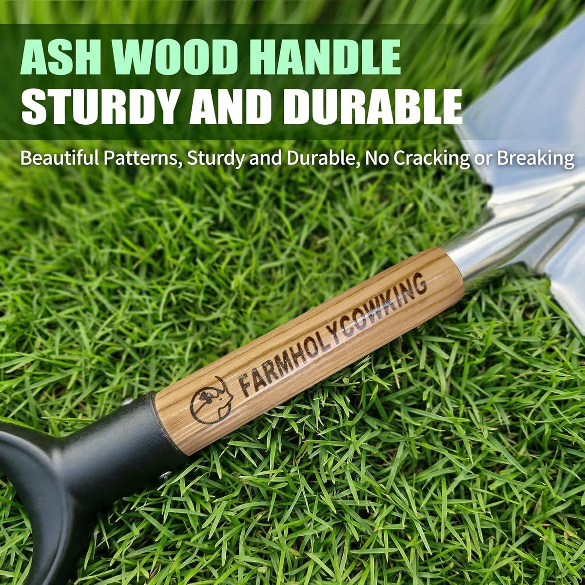 Ergonomic 29-Inch Stainless Steel Garden Shovel - Heavy Duty Tool for Digging, Planting, and Landscaping