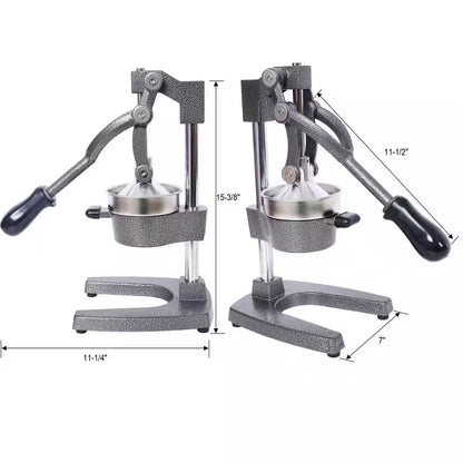Gray Cast Iron Citrus Juicer, Manual Hand Press
