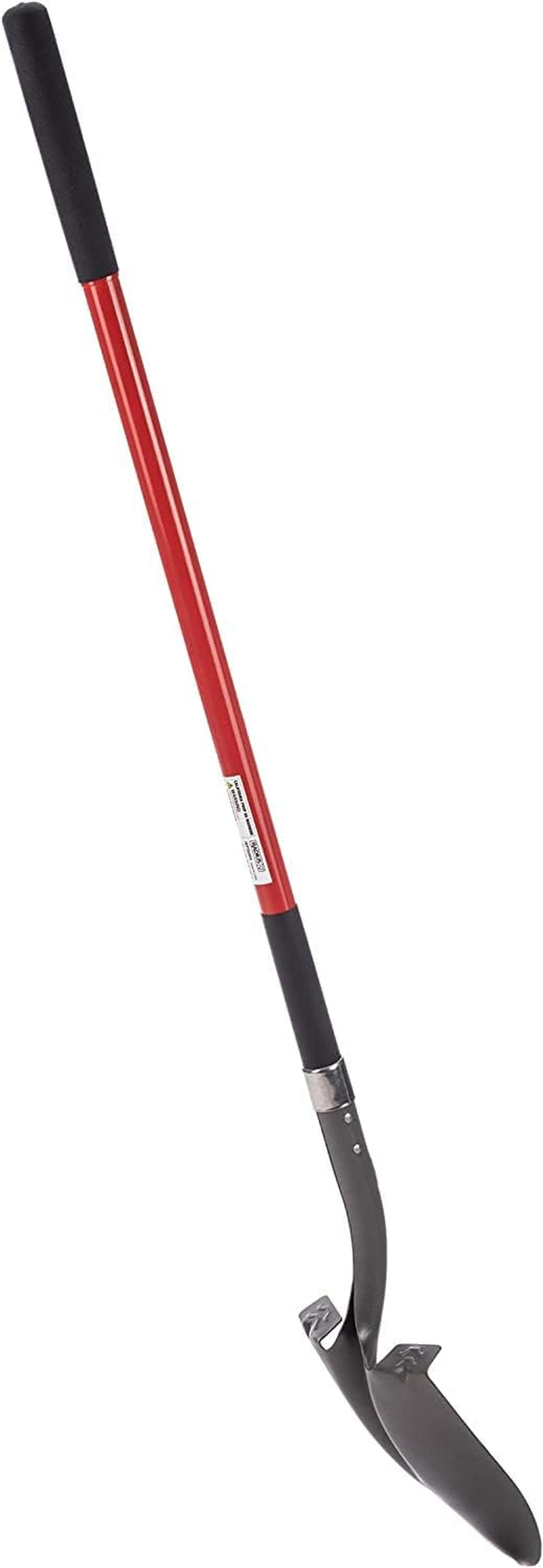 58-Inch Round Point Digging Shovel with Fiberglass Handle