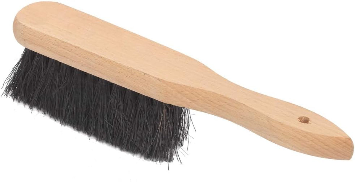 Natural Wood and Coco Bristle Hearth Tool Set for Firepit Maintenance - Fireplace Shovel and Brush Combination