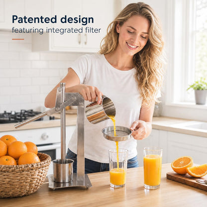 Citrus Juicer and Muddler Set with Stainless Steel Cup for Lemonade and Fruit Preparation